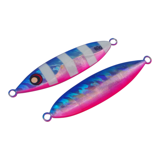 Finesse Slow Pitch Flutter Jig, 60gm, Blue Blush, 2 pack-0