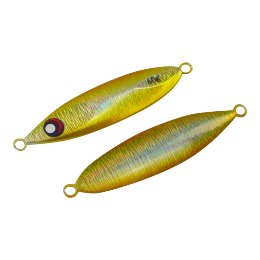 Finesse Slow Pitch Flutter Jig, 60gm, Gold Flash, 2 pack-0