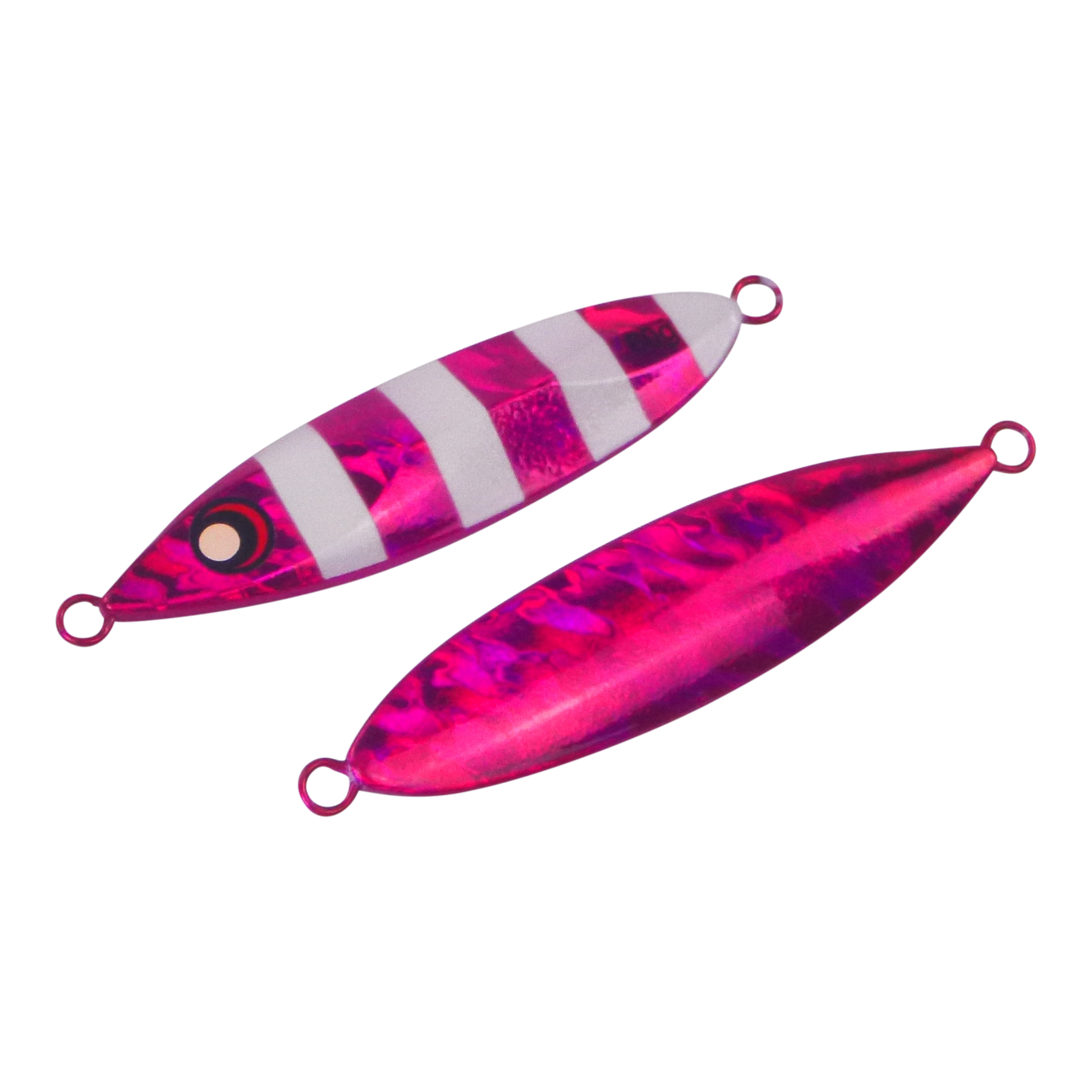 Finesse Slow Pitch Flutter Jig, 60gm, Hot Pink Stripe, 2 pack-0