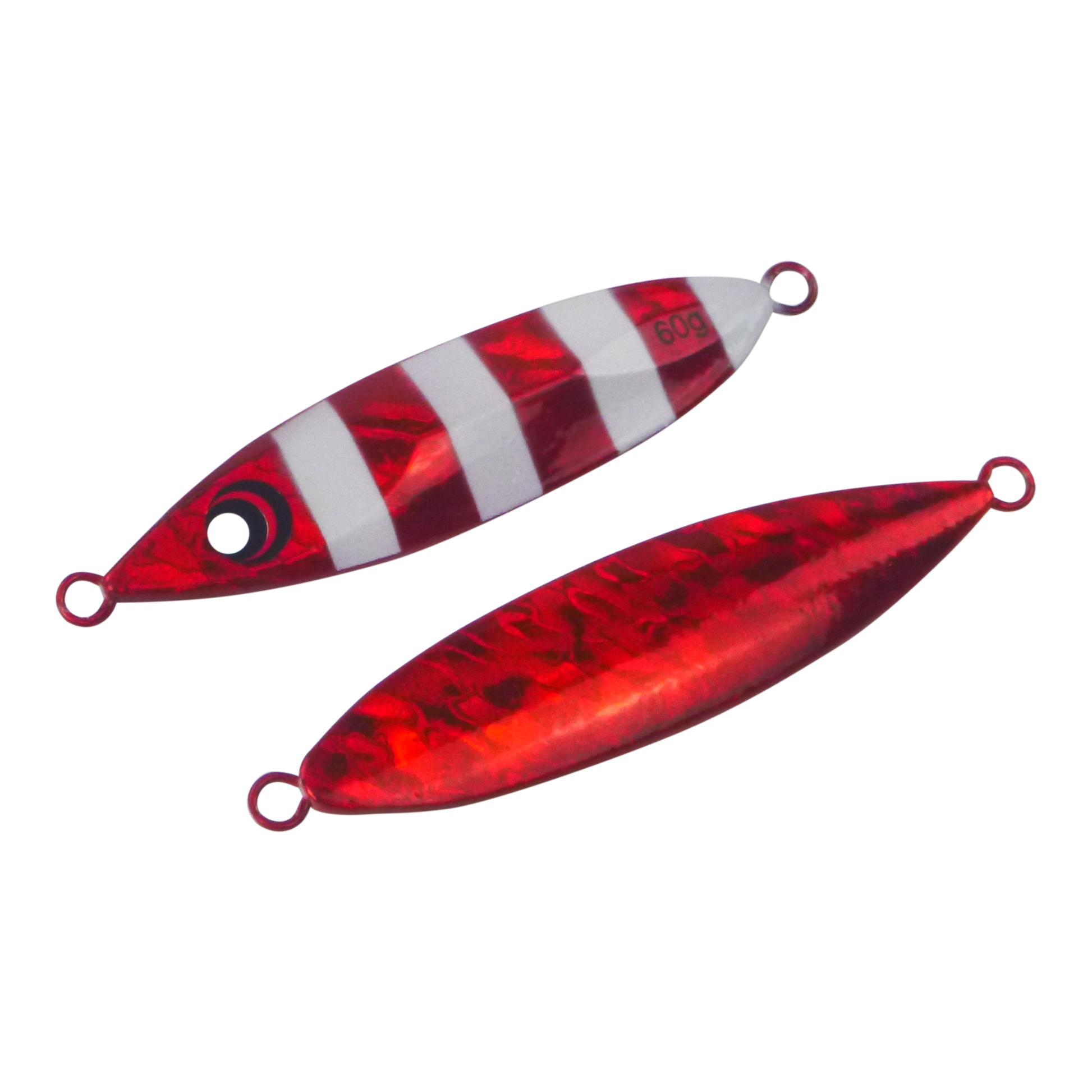 Finesse Slow Pitch Flutter Jig, 60gm, Ruby Flash, 2 pack-0