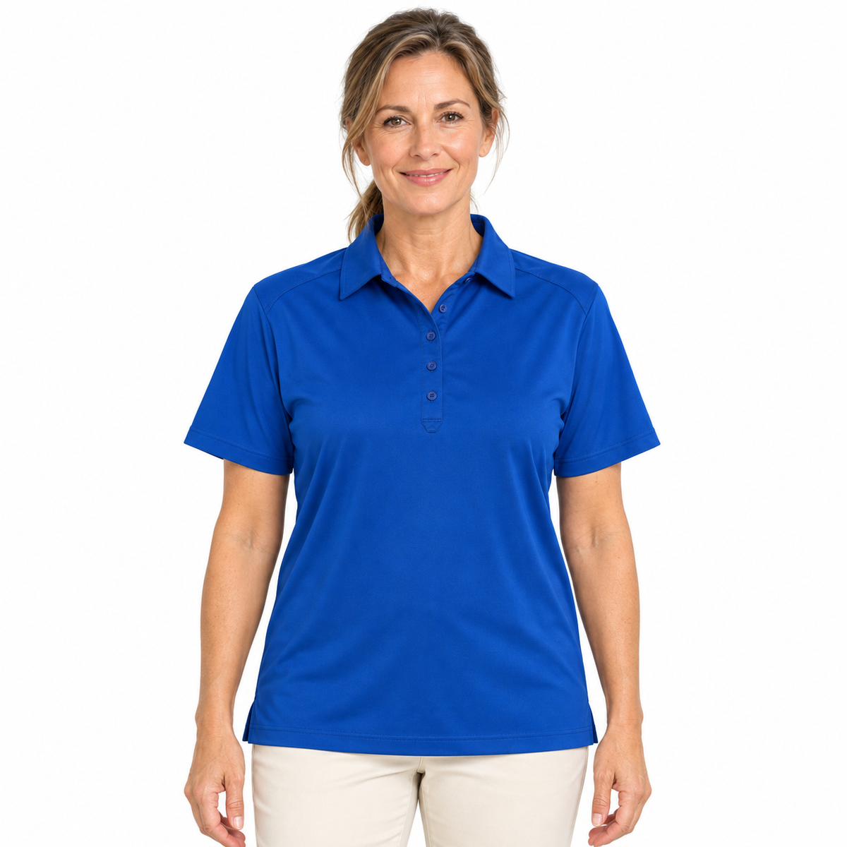 Sporte Leisure Womens ""Duke"" Ladies Short Sleeve Polo Shirt in Electric Blue