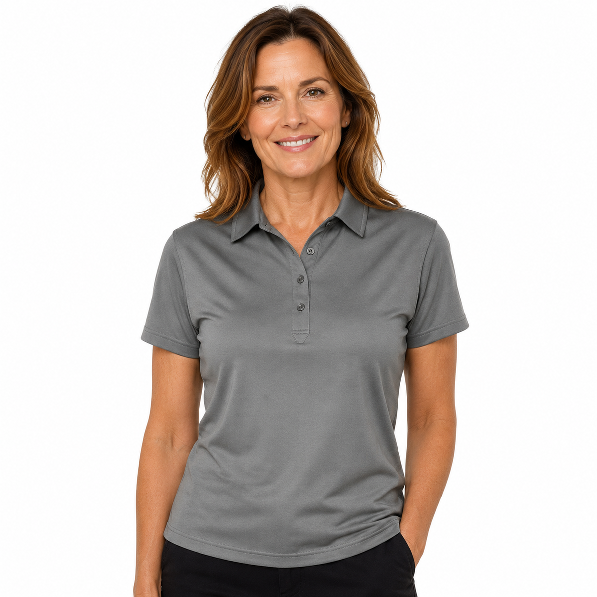 Sporte Leisure Womens "Duke" Ladies Short Sleeve Polo Shirt in Titanium