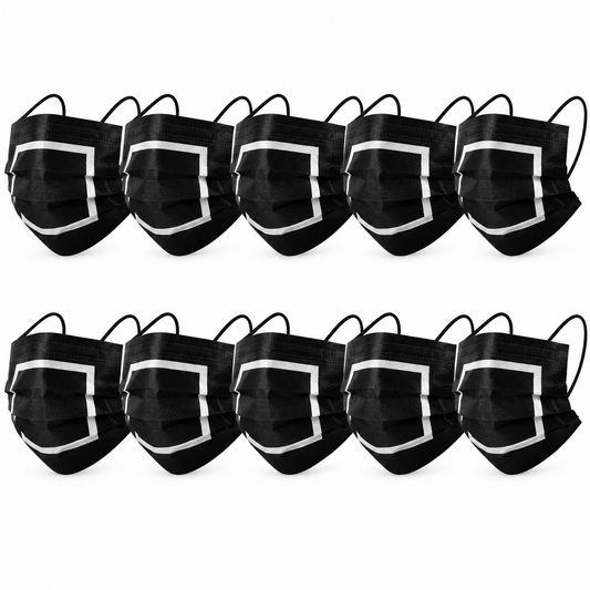 10x Squid Guard Disposable Face Mask Dust Mouth 3 Ply Air Purifying - Square