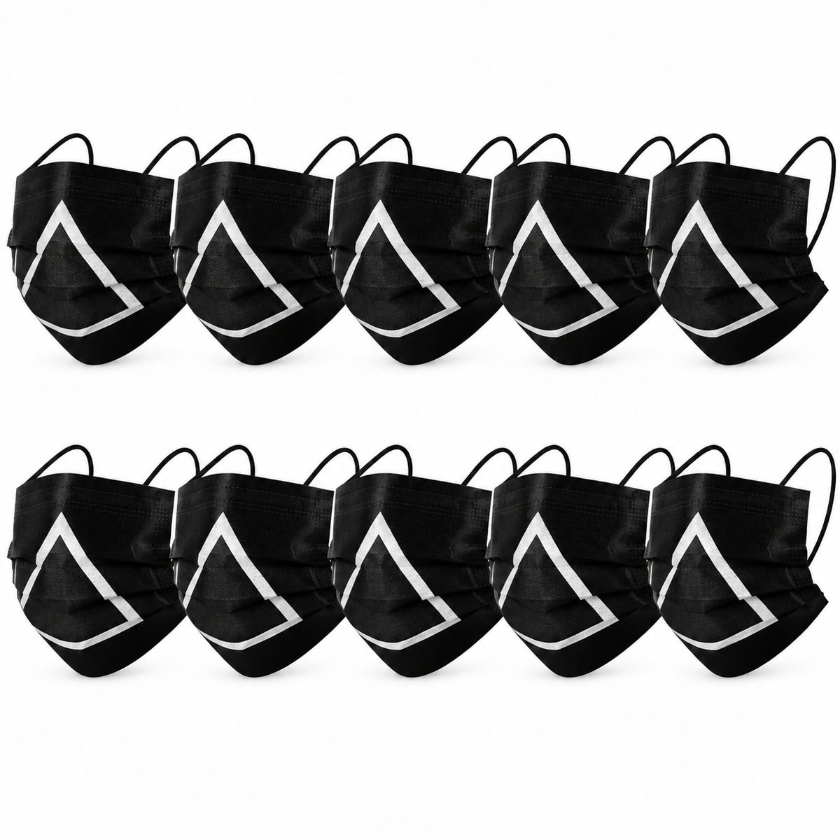 10x Squid Guard Disposable Face Mask Dust Mouth 3 Ply Air Purifying - Triangle