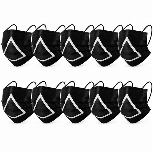 10x Squid Guard Disposable Face Mask Dust Mouth 3 Ply Air Purifying - Triangle