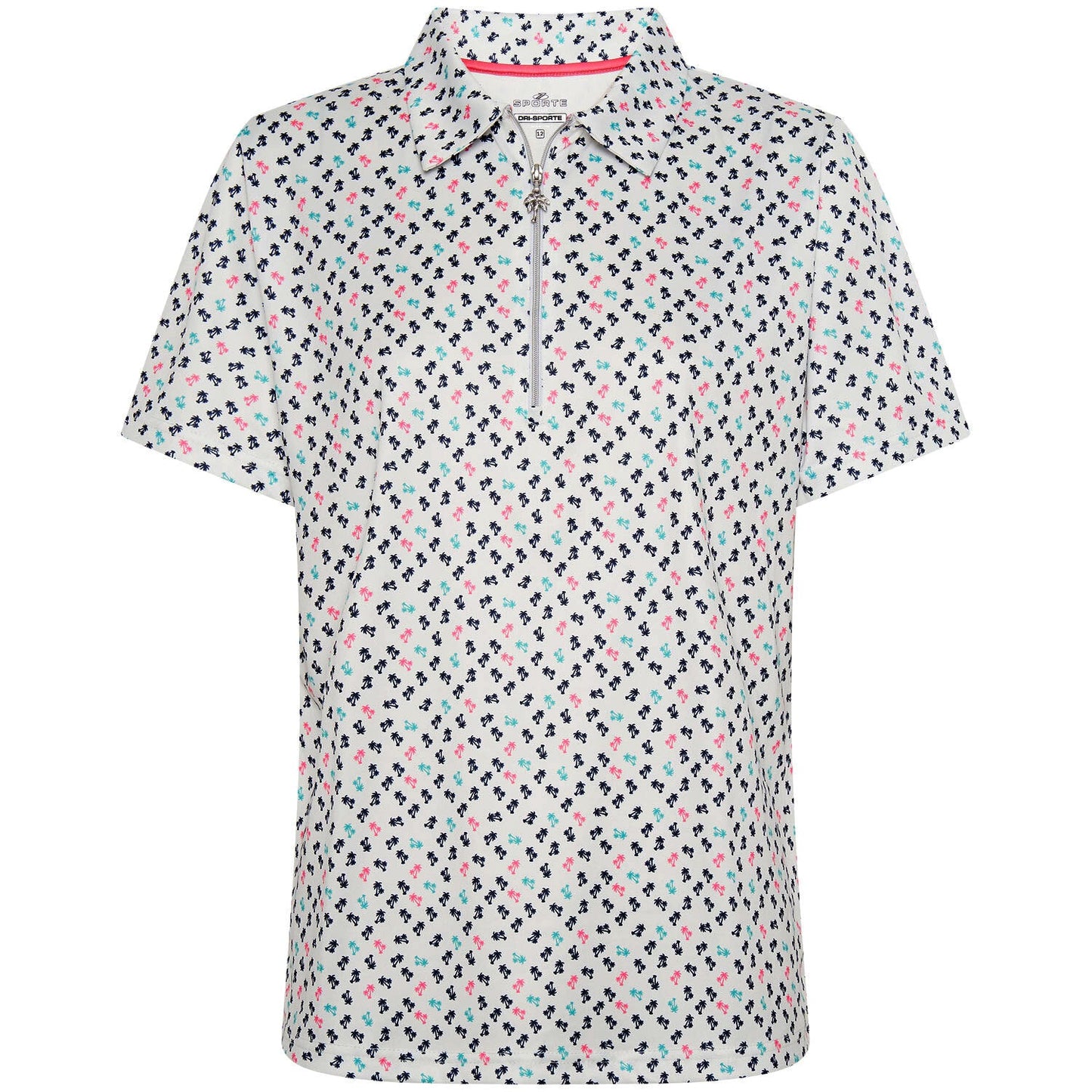 Sporte Leisure Womens Hawaiian Shirt PAM BA Polo Golf Top in White-1