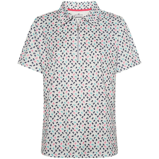 Sporte Leisure Womens Hawaiian Shirt PAM BA Polo Golf Top in White-0