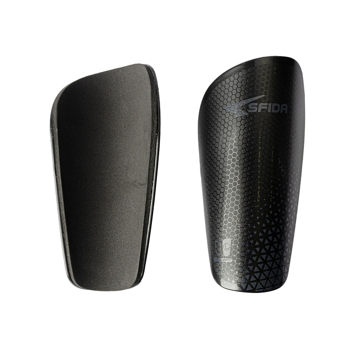 Sfida Slip-in Soccer Football Futsal Shinguard in Black/Grey