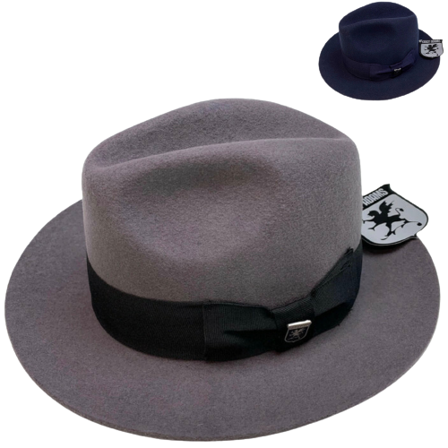 STACY ADAMS 100% Wool Felt Hat Warm Winter Fedora Trilby Style w Brim-0