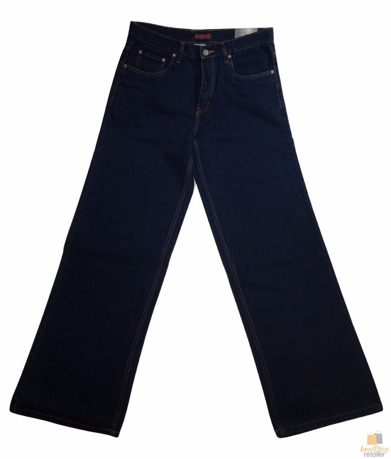 COMMANCHE Classic Easy Fit Jeans Denim Original Straight Leg Pants Trousers-0