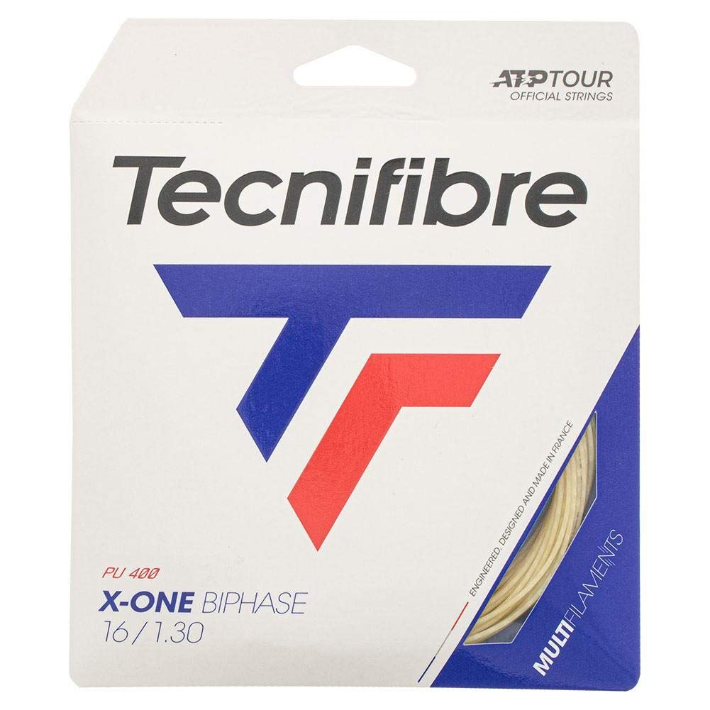 Tecnifibre X-One Biophase 1.30/16 Multifilament  Tennis String Set in Natural (Made in France)