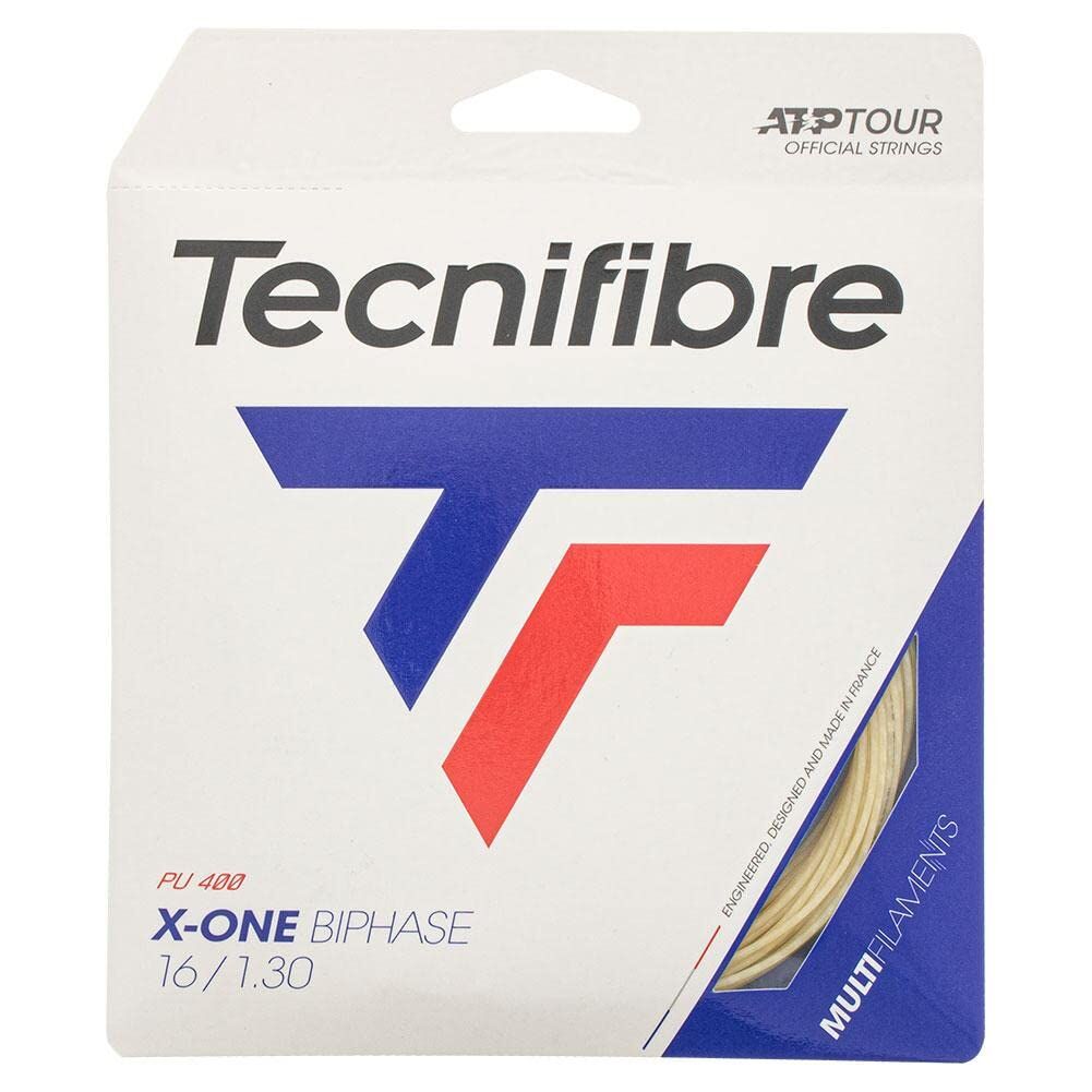 Tecnifibre X-One Biophase 1.30/16 Multifilament  Tennis String Set in Natural (Made in France)