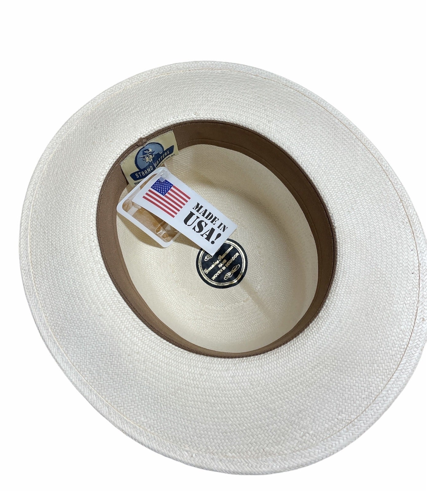 Hand Woven Grade 8 Panama Cooler Fedora Hat Summer Breathable Waterproof - Natural-2