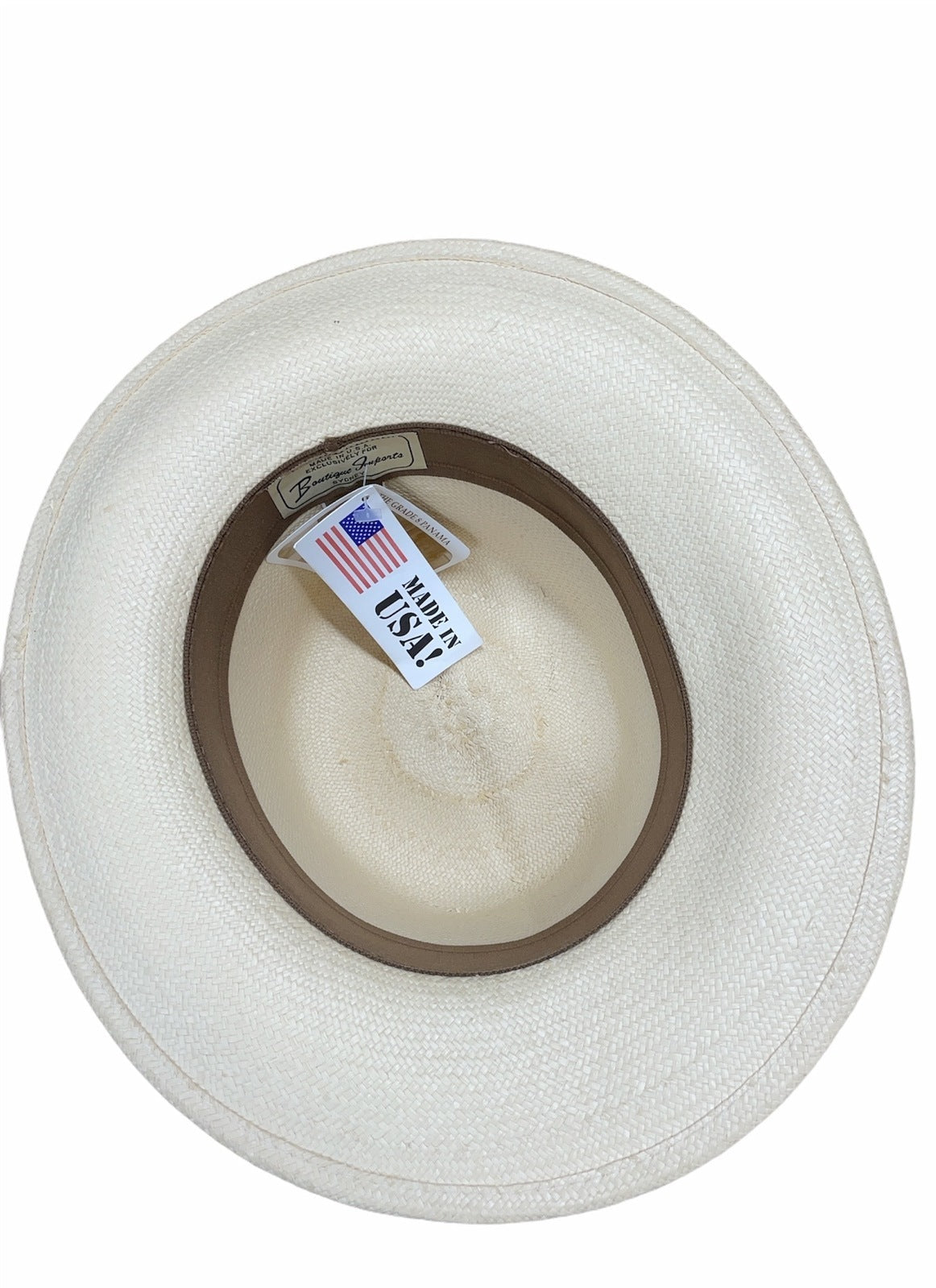 Hand Woven Grade 8 Panama Cooler Outback Hat Summer Breathable Waterproof - Natural-2