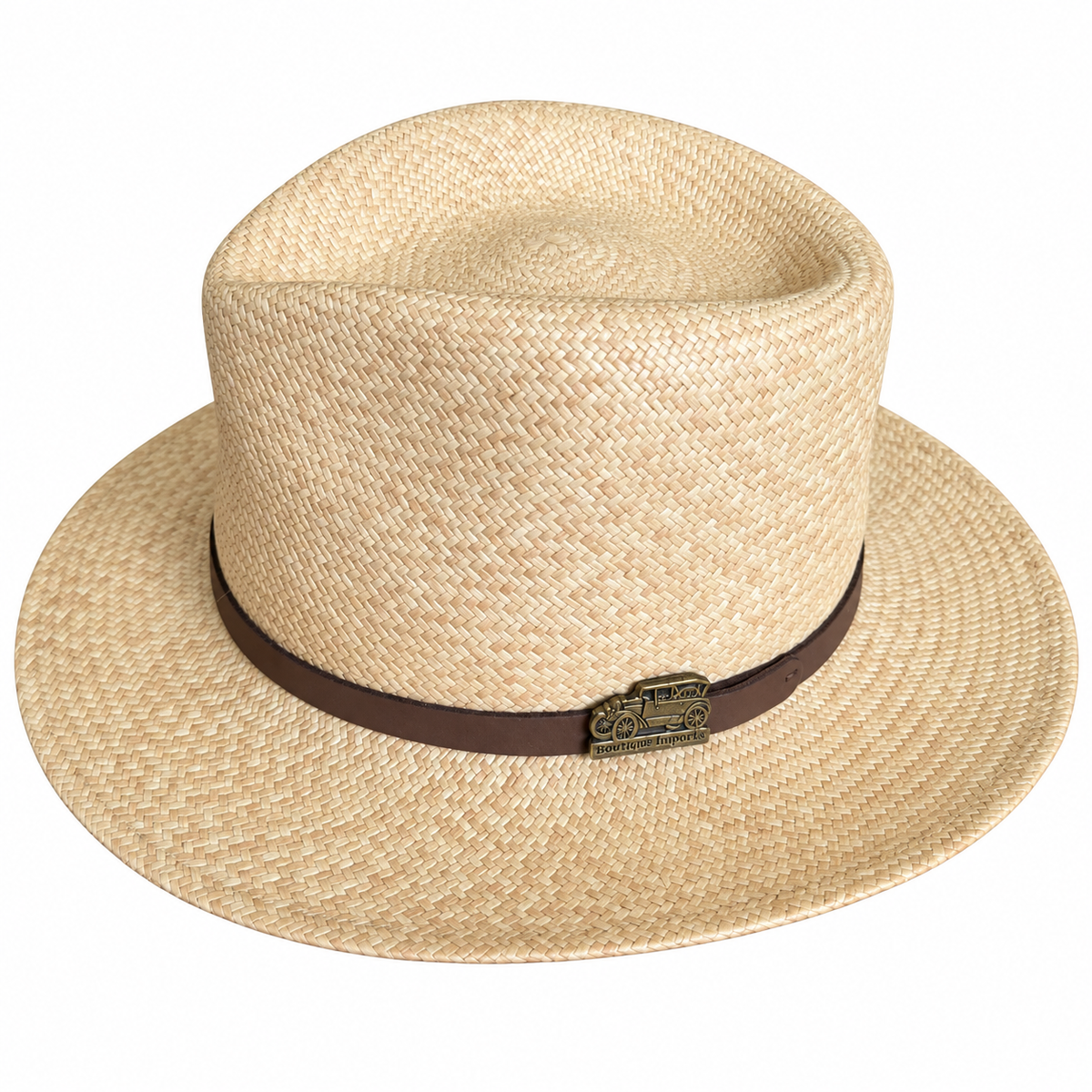 Hand Woven Genuine Panama Cooler Hat Summer Fedora Waterproof - Tan (Made in USA)
