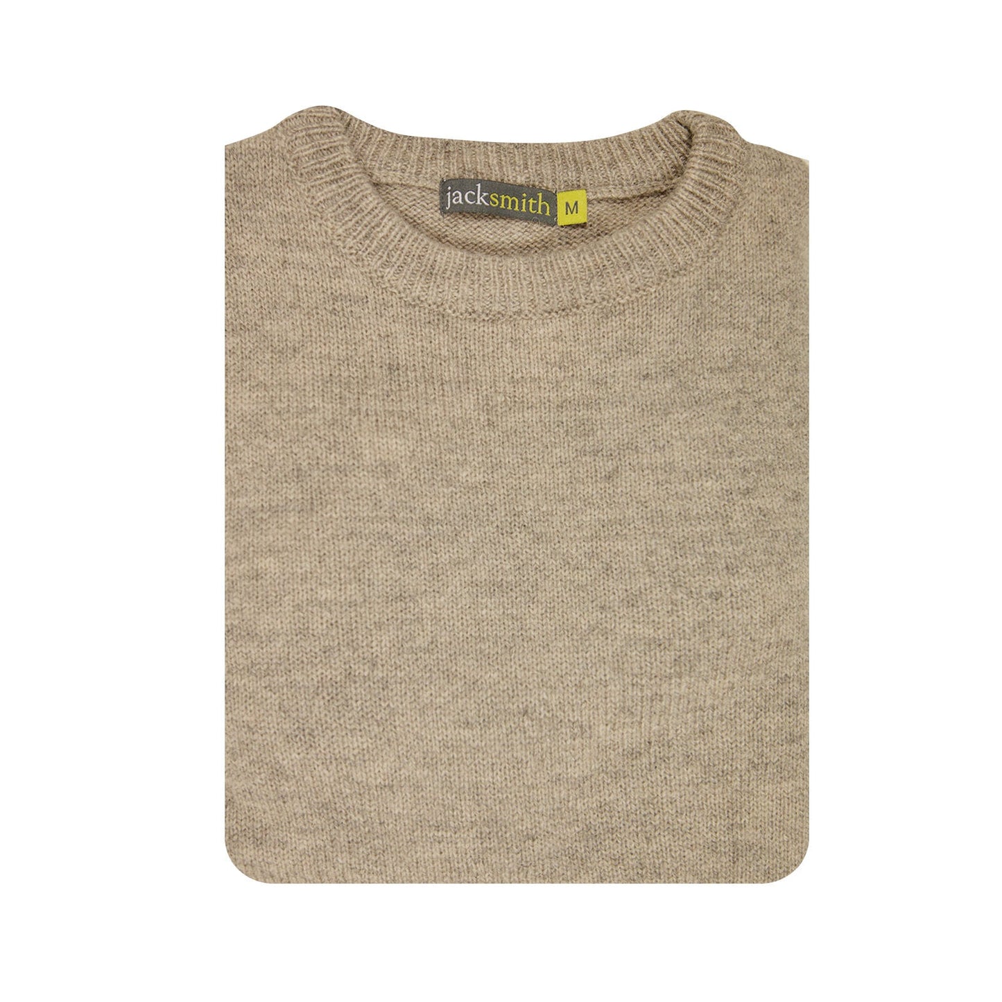 100% SHETLAND RAGG WOOL CREW Round Neck Knit JUMPER Pullover Mens Sweater Knitted - Beige-4
