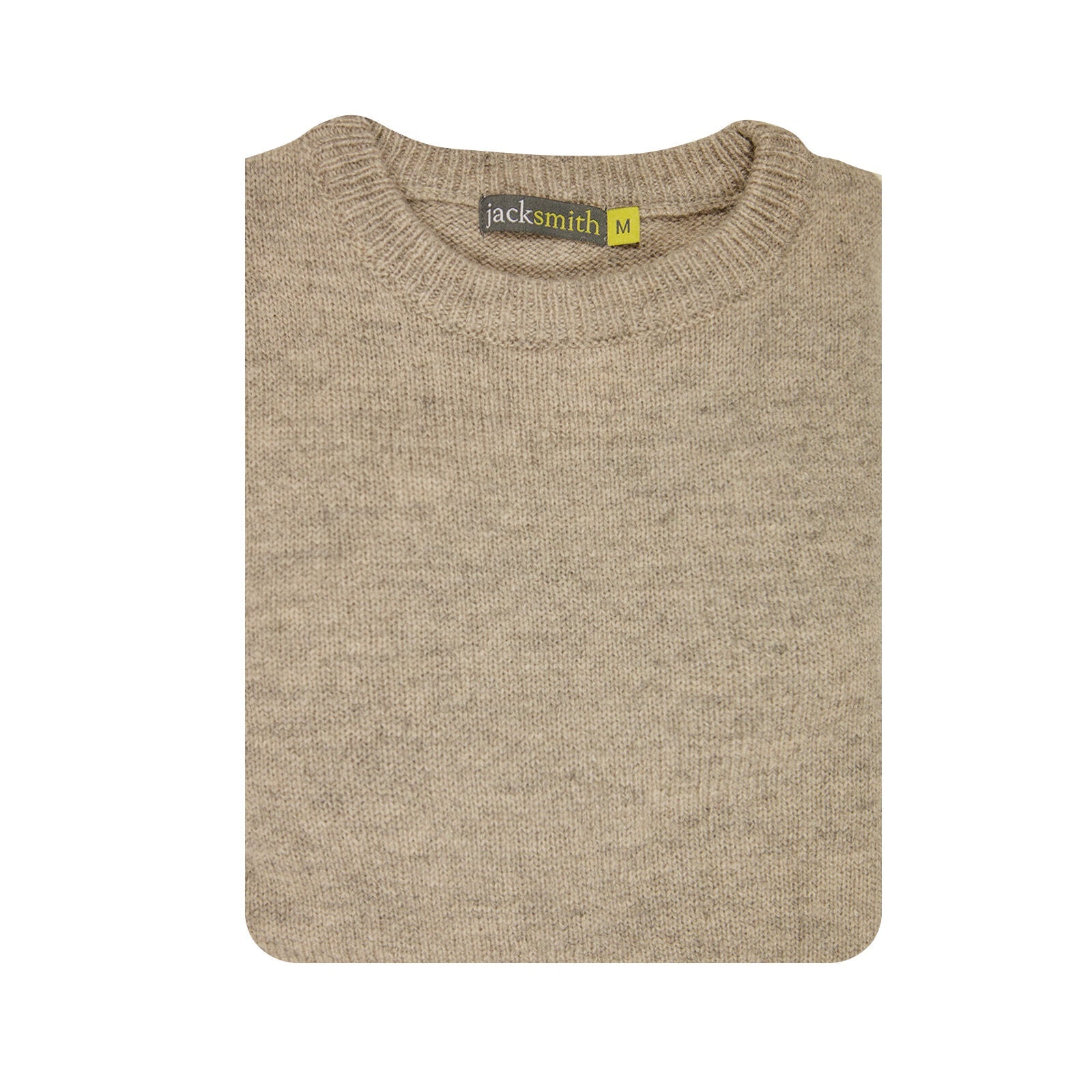 100% SHETLAND RAGG WOOL CREW Round Neck Knit JUMPER Pullover Mens Sweater Knitted - Beige-4