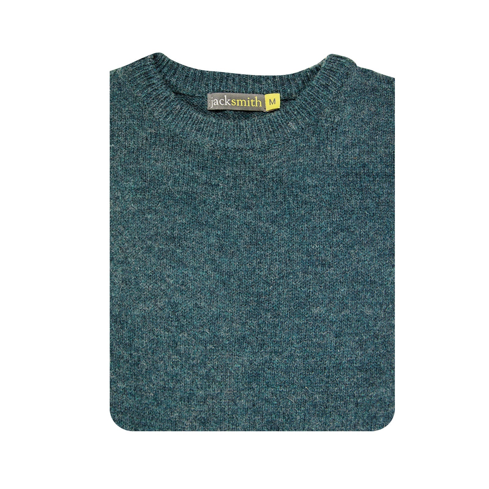 100% SHETLAND RAGG WOOL CREW Round Neck Knit JUMPER Pullover Mens Sweater Knitted - Sherwood-4