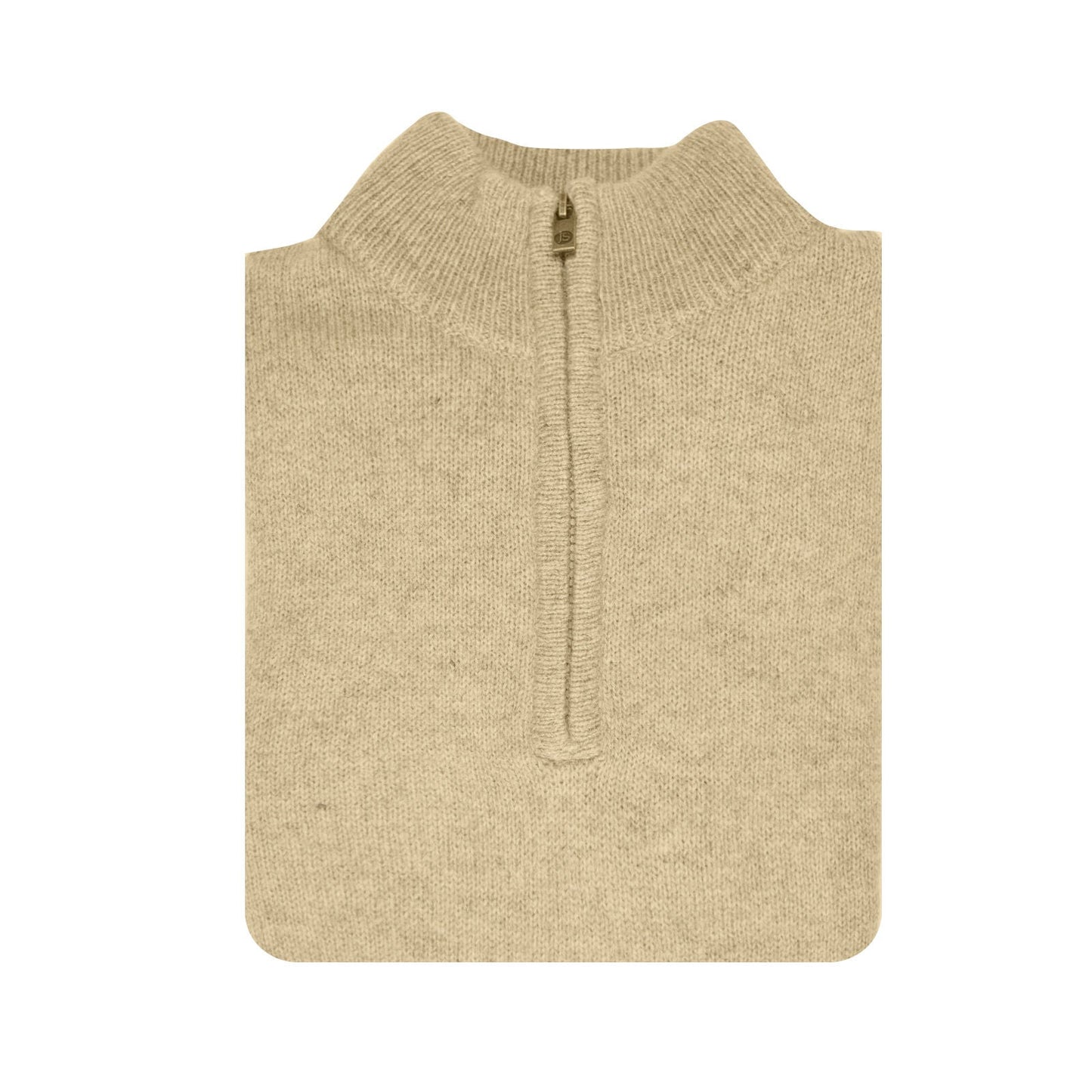 100% SHETLAND RAGG WOOL Half Zip Up Knit JUMPER Pullover Mens Sweater Knitted - Oat Marle-4