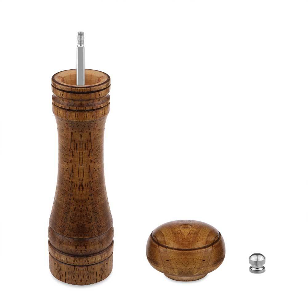 Salt and Pepper Grinder - Oak Wood Hand Mill - Adjustable Grain Size - Hand Mill-2