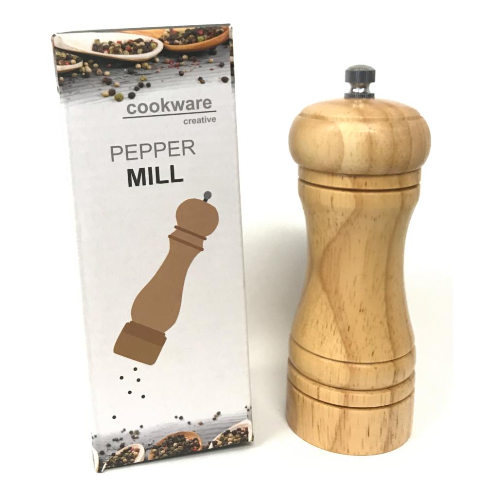 Salt and Pepper Grinder - Oak Wood Hand Mill - Adjustable Grain Size - Hand Mill-5