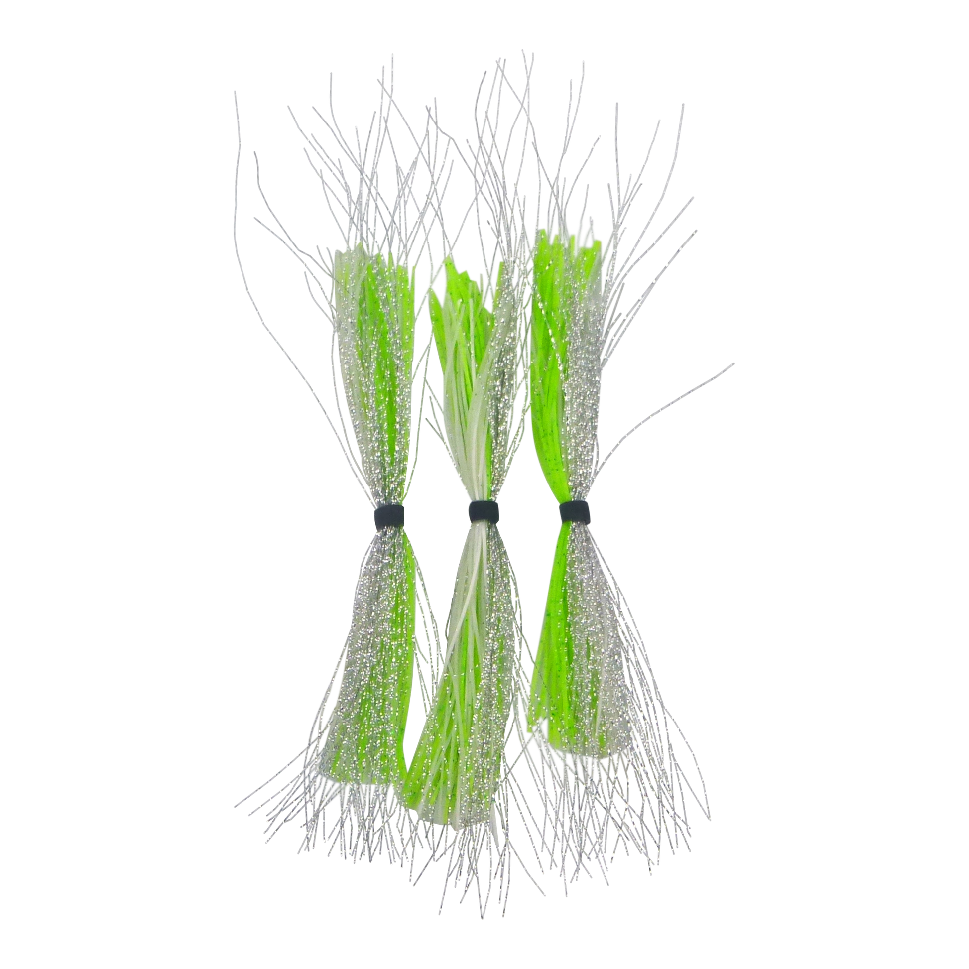 Dekoi Krystal Flash Lure Skirts, Silver Chartruese-0