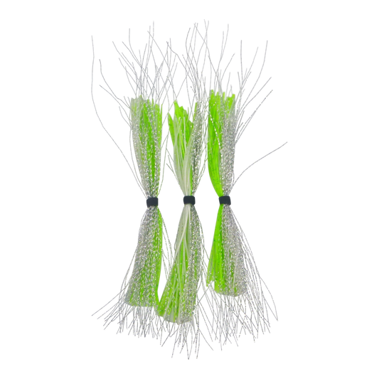 Dekoi Krystal Flash Lure Skirts, Silver Chartruese-0