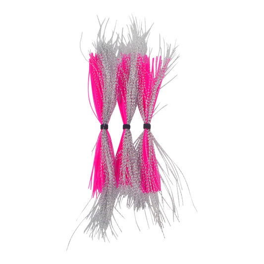 Dekoi Krystal Flash Lure Skirts, Silver Pink-0