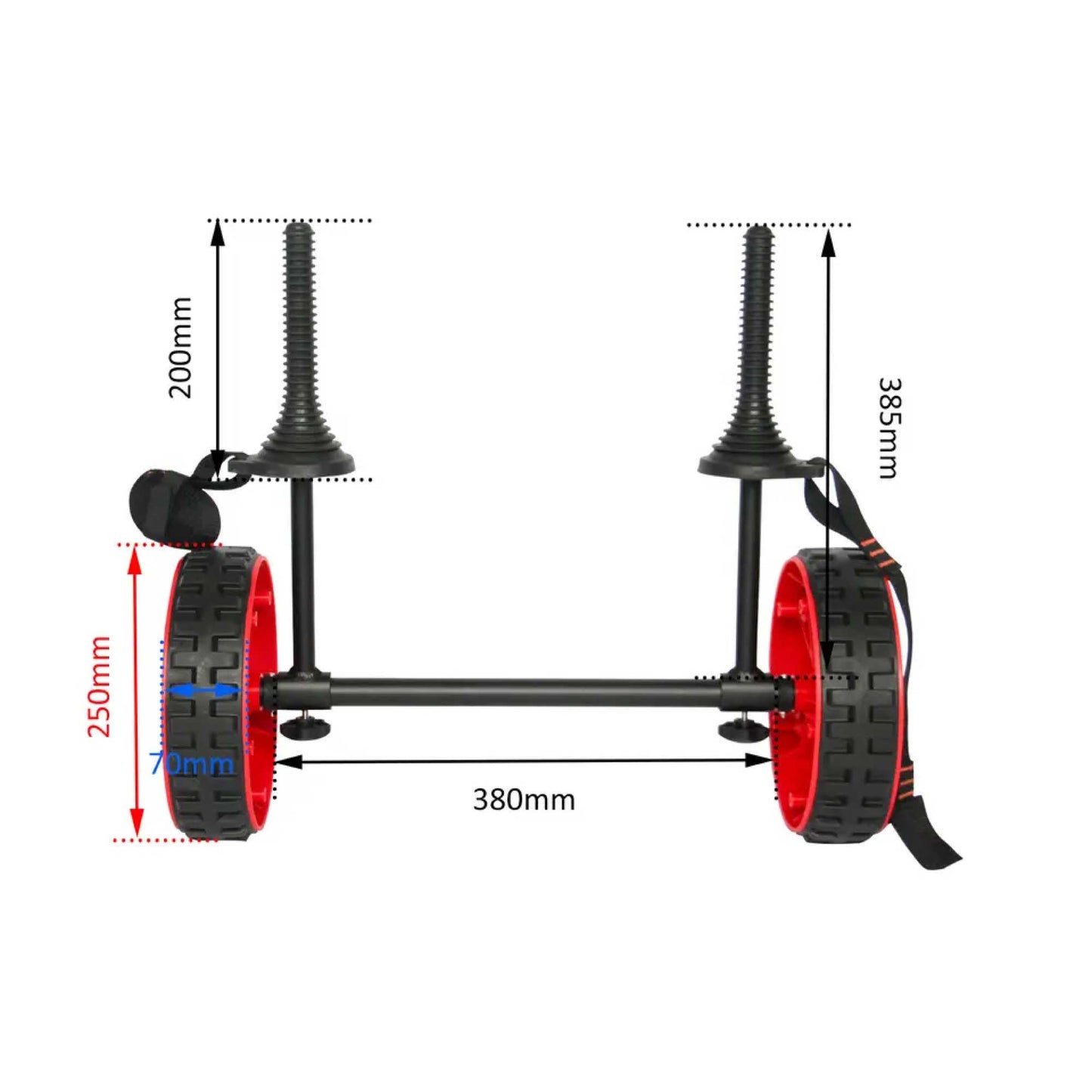 Sit On Top Kayak Trolley - Beach Canoe Boat Transporter Cart-2