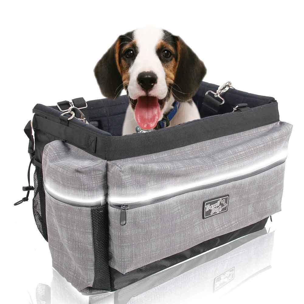 Small Dog Bicycle Mount Bag - Pet Travel Carrier Basket - Bike Riding Seat-4