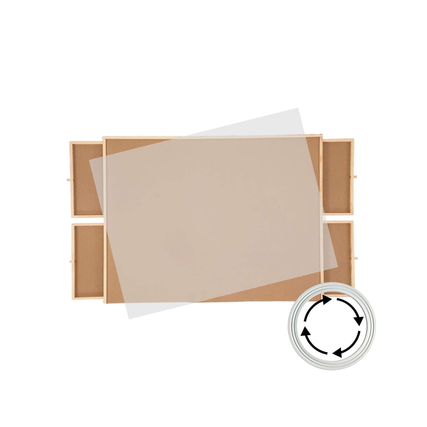 Social Hike 1000pcs Puzzle Board 4 Drawer with Cover -  Wooden Rotating Tabletop-1