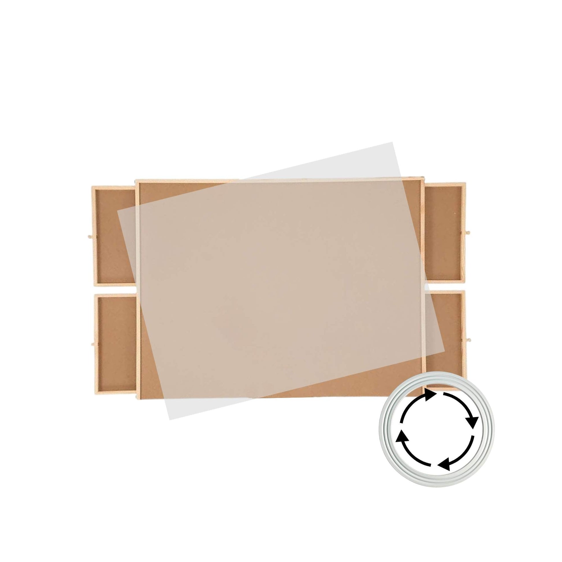 Social Hike 1000pcs Puzzle Board 4 Drawer with Cover -  Wooden Rotating Tabletop-1