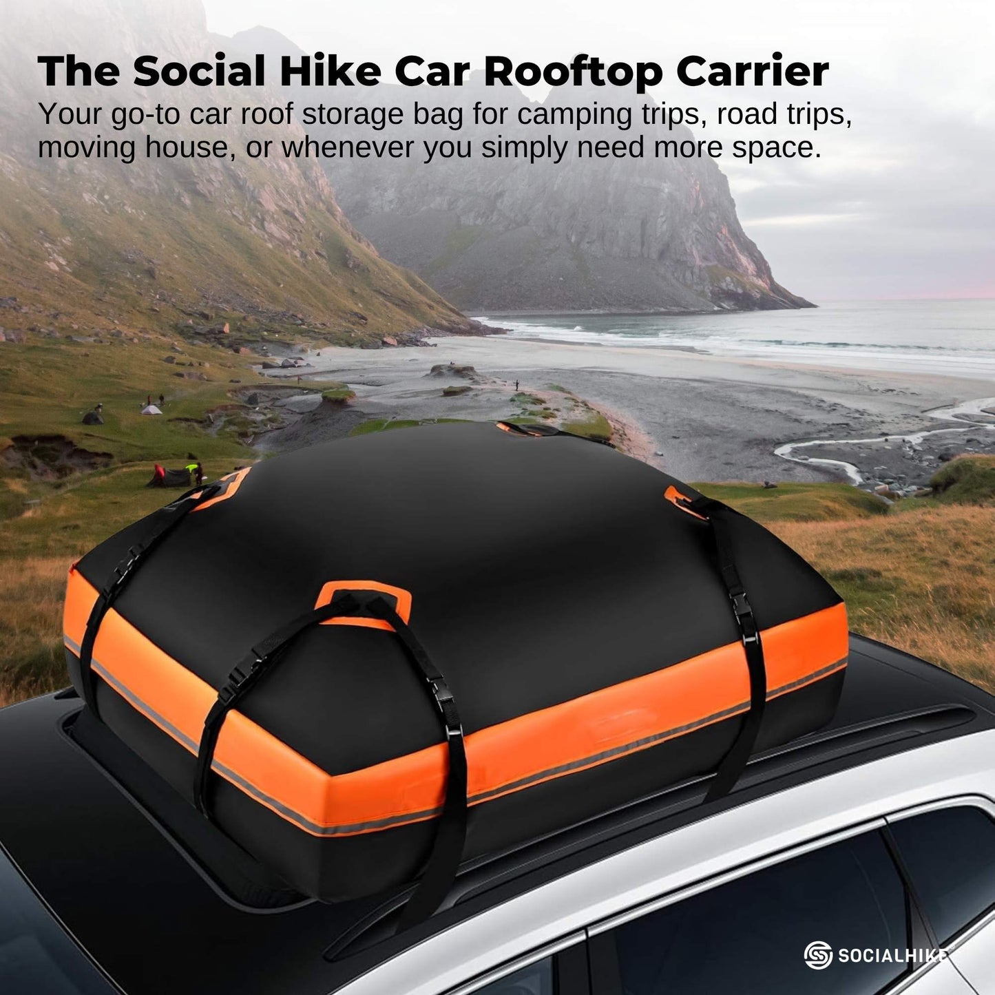 Social Hike 428L Car Rooftop Storage Carrier - Soft-Shell Waterproof Roof Bag-1