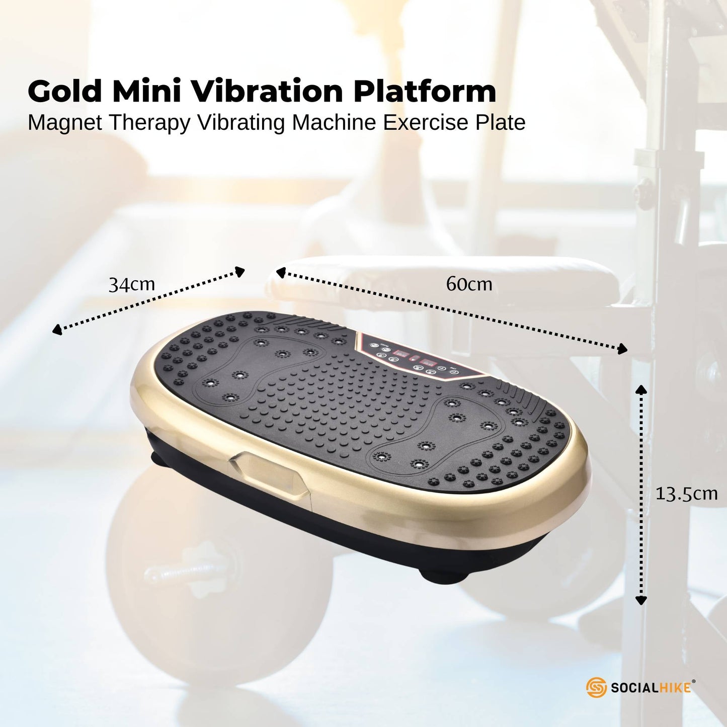 Social Hike Gold Mini Vibration Plate - Vibrating Exercise Machine Platform-1
