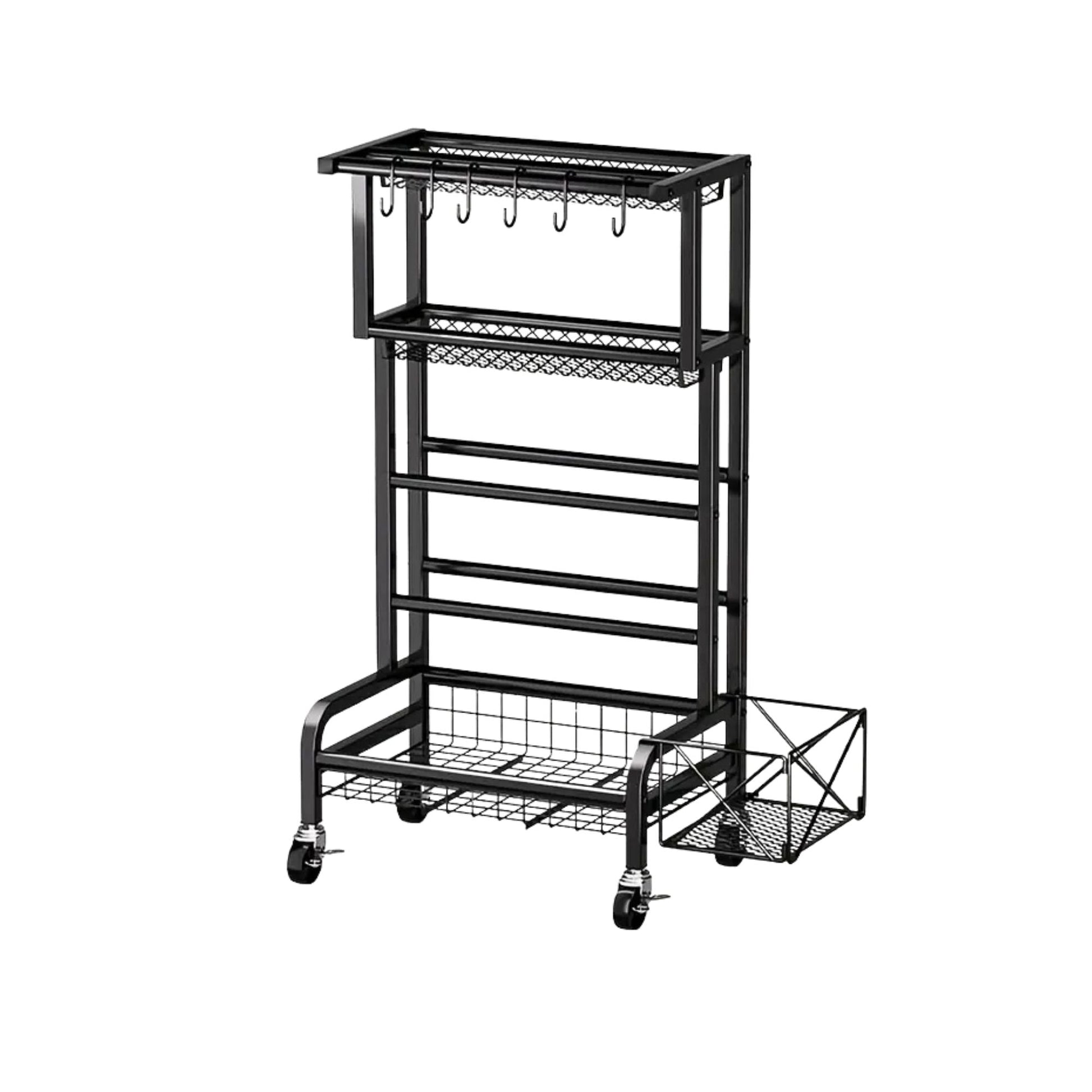 Social Hike Gym Equipment Storage Rack on Wheels - Dumbbells Weights Organiser-0