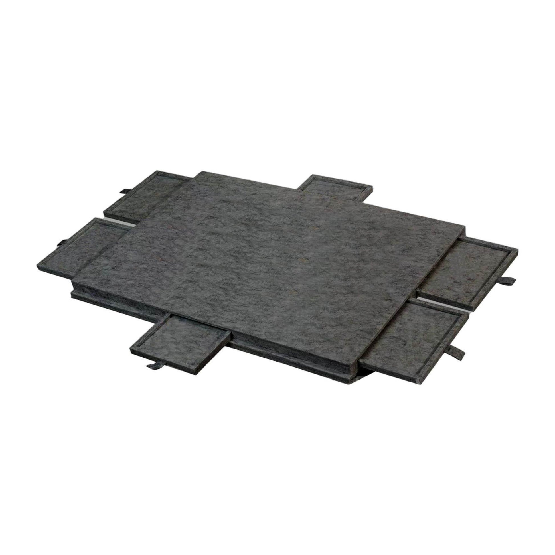 Social Hike Puzzle Board 1500 pcs - Felt Tilting Portable Cover + Drawers Grey-0