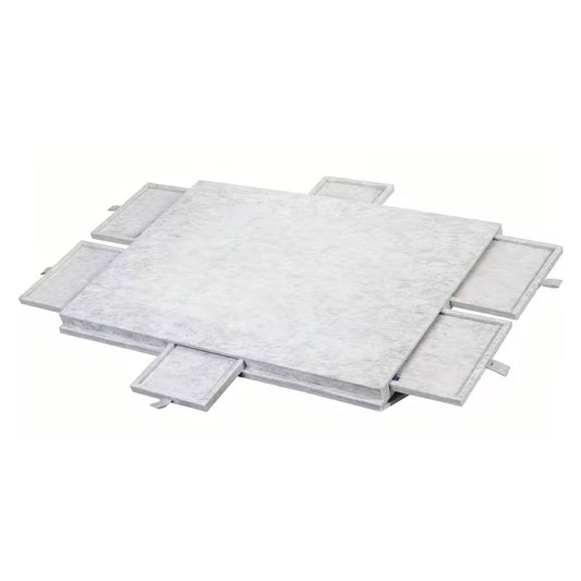 Social Hike Puzzle Board 1500 pcs - Felt Tilting Portable Cover + Drawers Silver-0