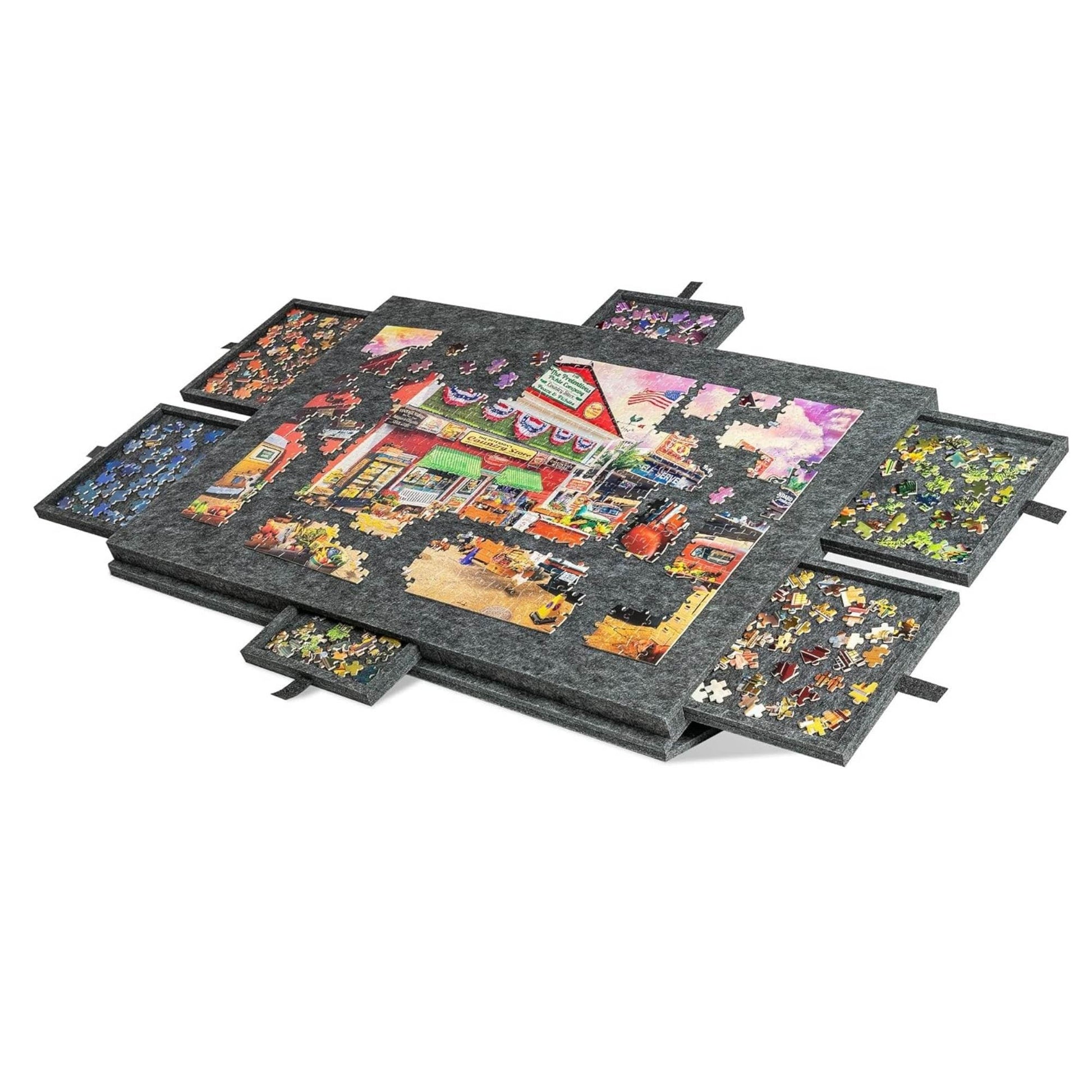 Social Hike Puzzle Felt Board - Folding Portable Stand Cover and Drawers-5