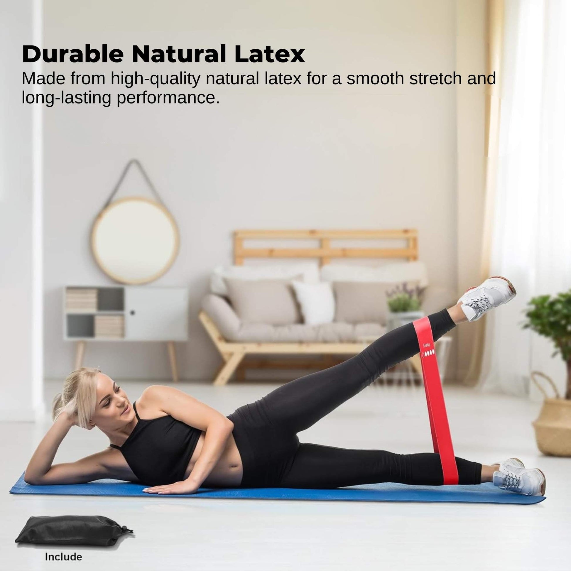 Social Hike Resistance Bands 5-Pack – Anti-Slip Latex Workout Loops 2.3–18.1kg-3