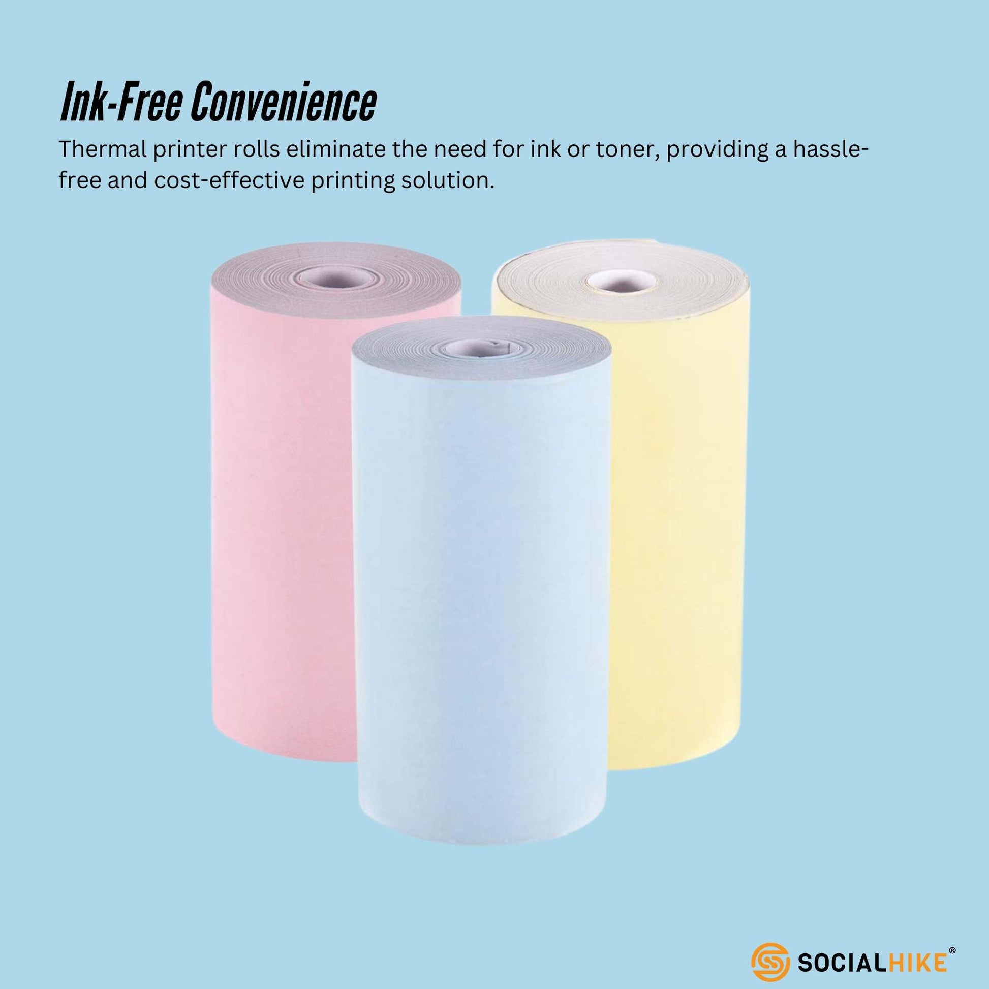 Social Hike Thermal Paper Camera Rolls Colour - Instant Print Printer Refill-2