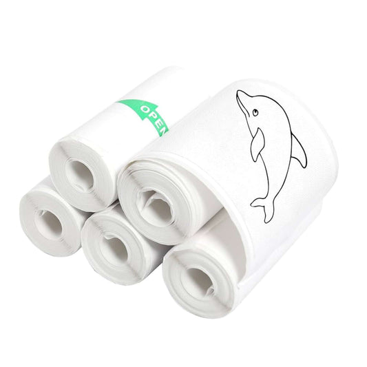 Social Hike 5 Pack Thermal Paper Camera Rolls Sticker - Instant Print Refill-0