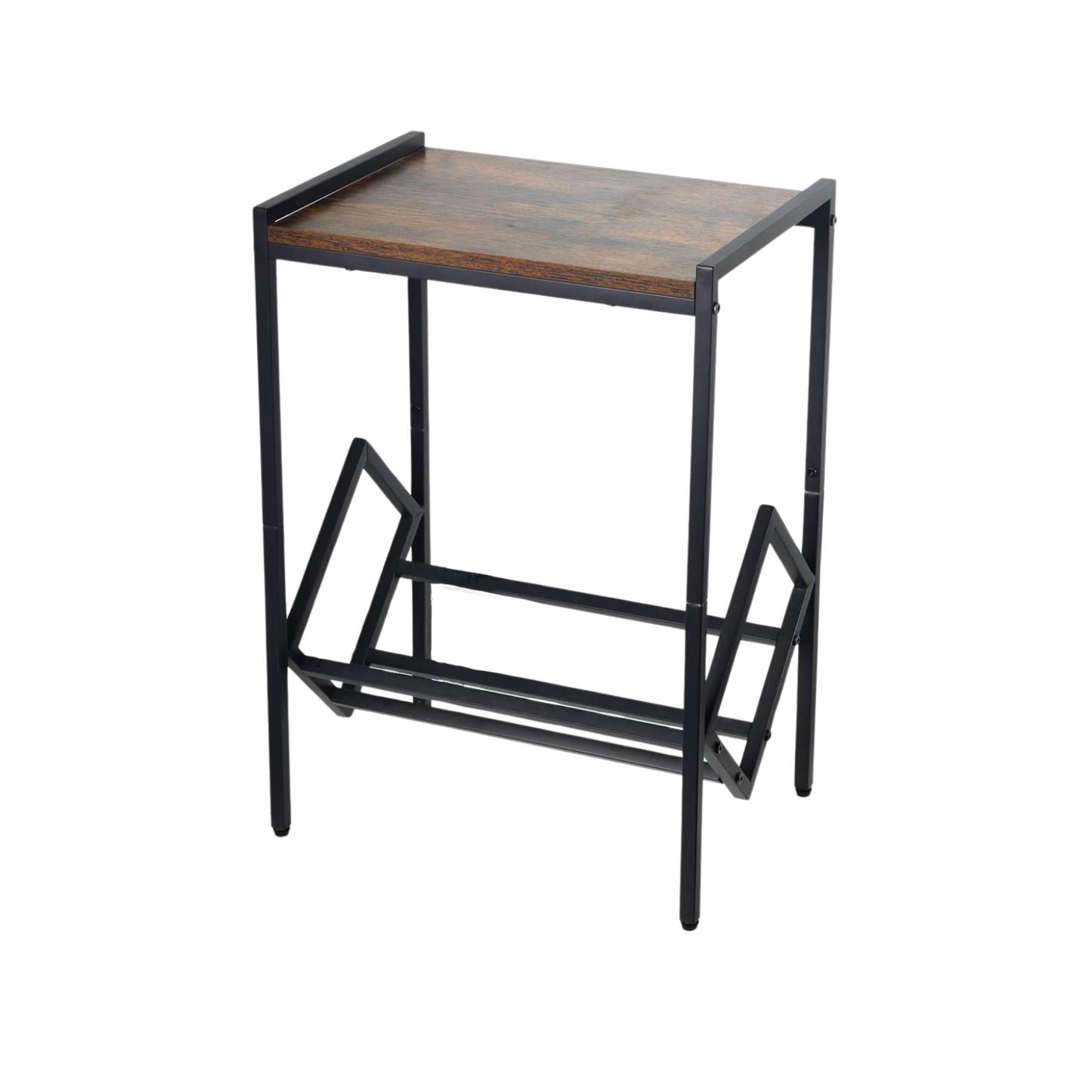 Social Hike Turntable Player Stand & Vinyl LP Record Album Storage - Black Metal-0