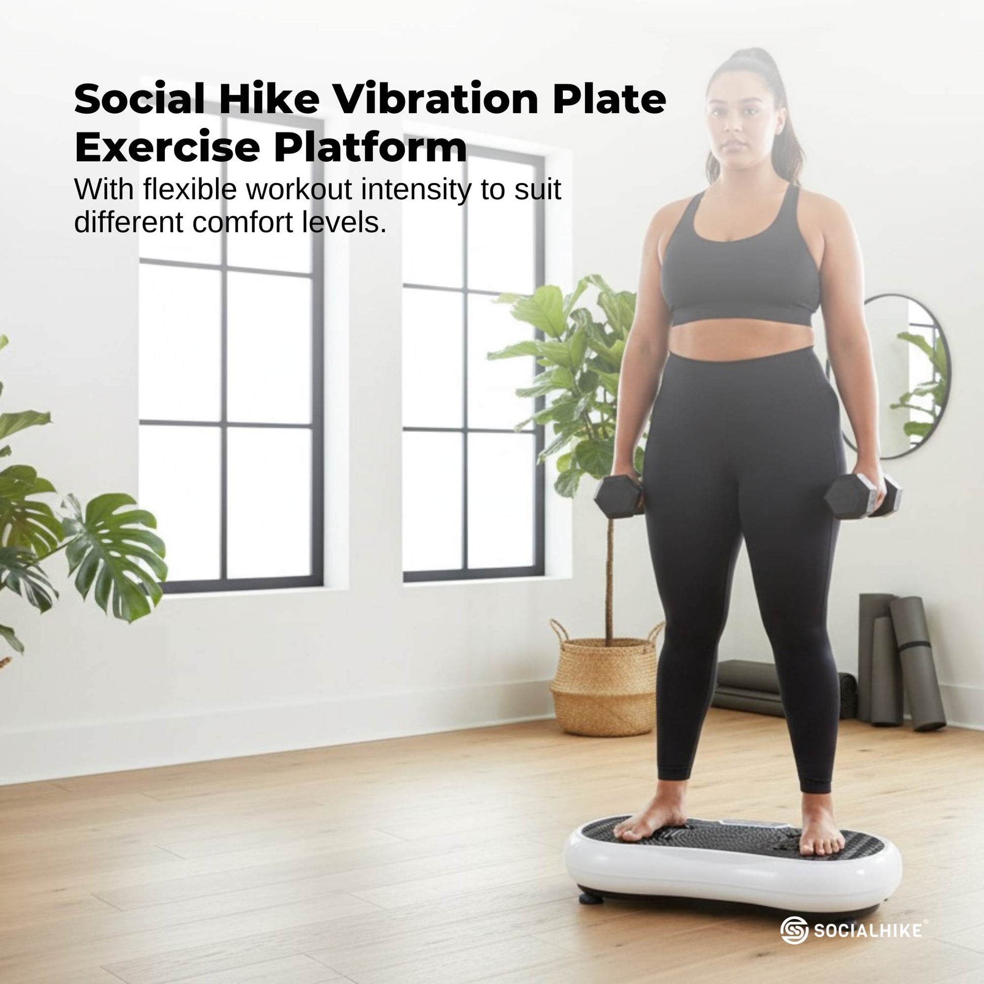 Social Hike Vibration Machine Home Exercise Platform - Vibrating Workout Plate-1