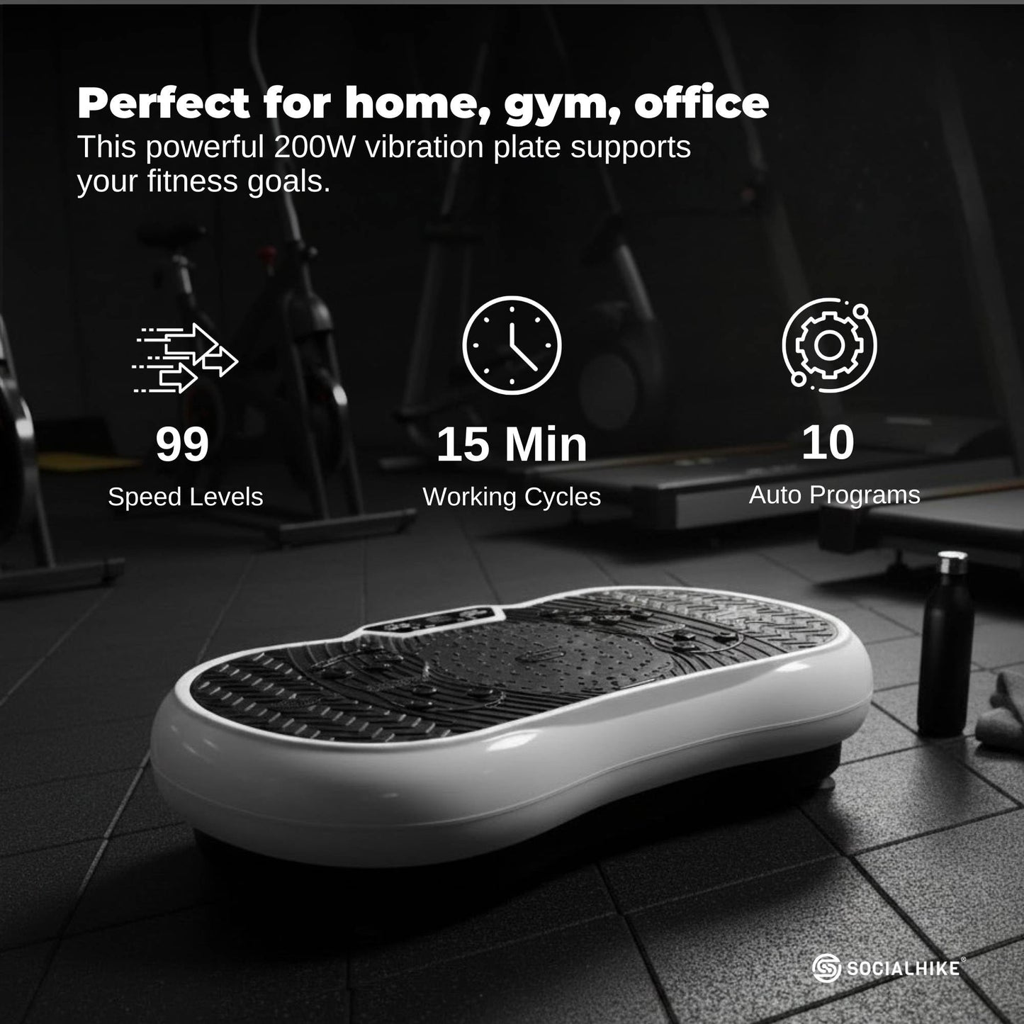 Social Hike Vibration Machine Home Exercise Platform - Vibrating Workout Plate-2