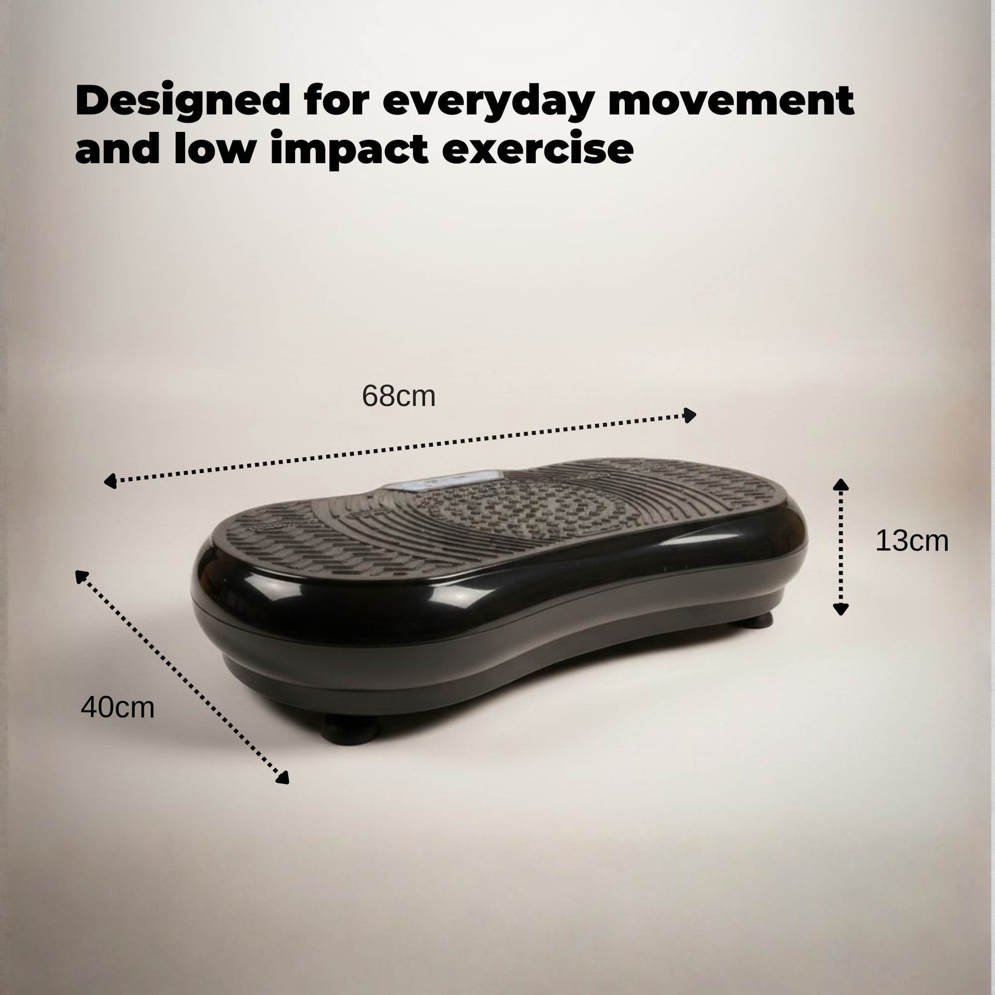 Social Hike Vibration Plate Exercise Platform - Vibrating Workout Machine Black-3