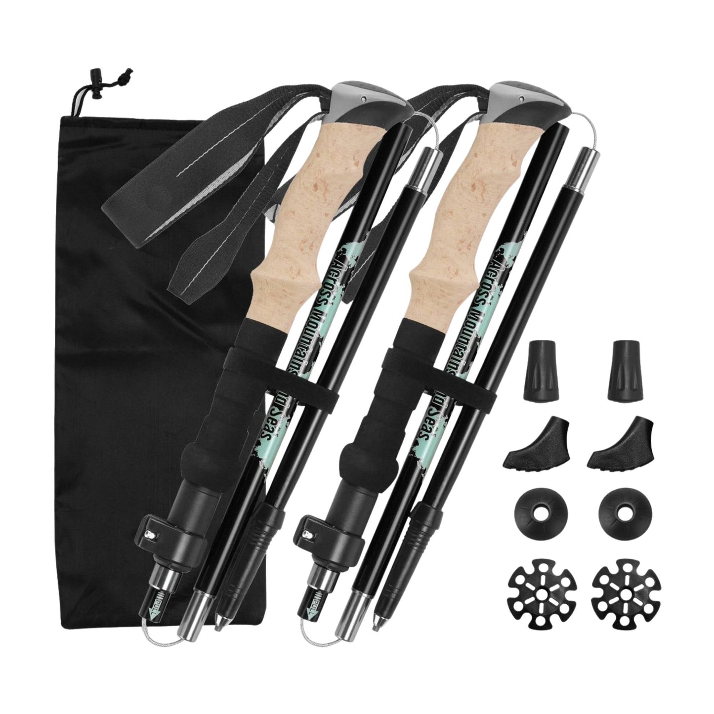 Social Hike Trekking Poles Set of 2 Adjustable Lightweight Hiking Walking Sticks-0