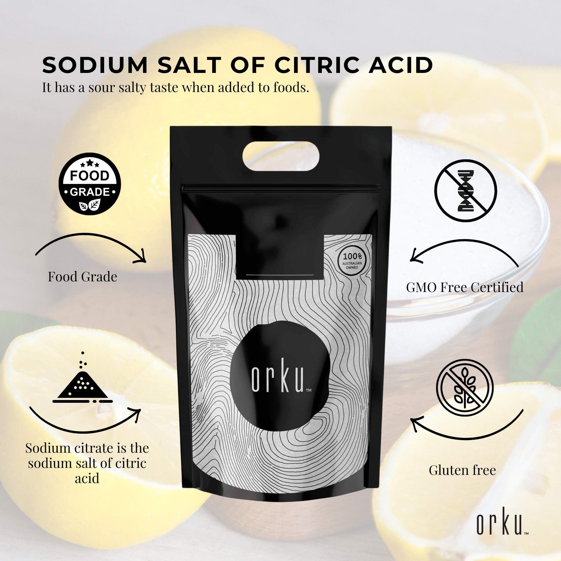 Sodium Citrate Powder - Trisodium Food Grade Salt Acid Preservative Bulk-3