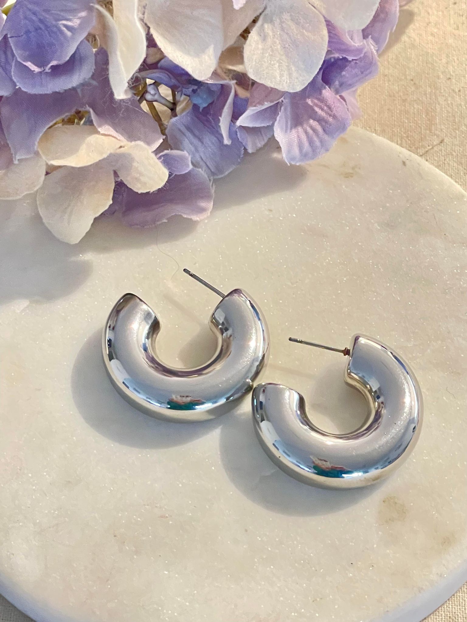 Solid silver hoop – Tarnish Proof Jewellery-1