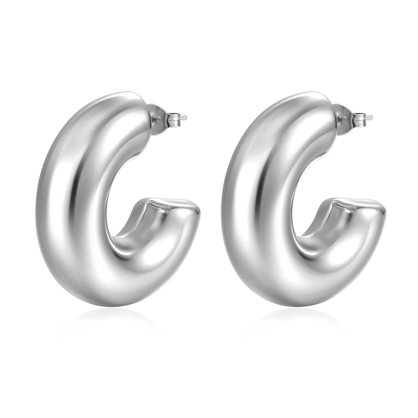 Solid silver hoop – Tarnish Proof Jewellery-0