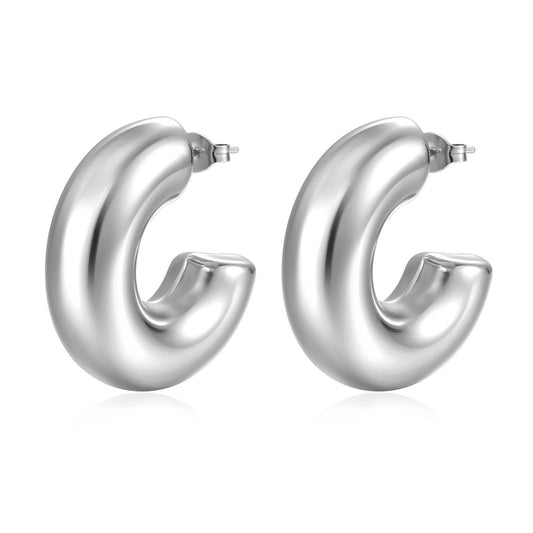 Solid silver hoop – Tarnish Proof Jewellery-0